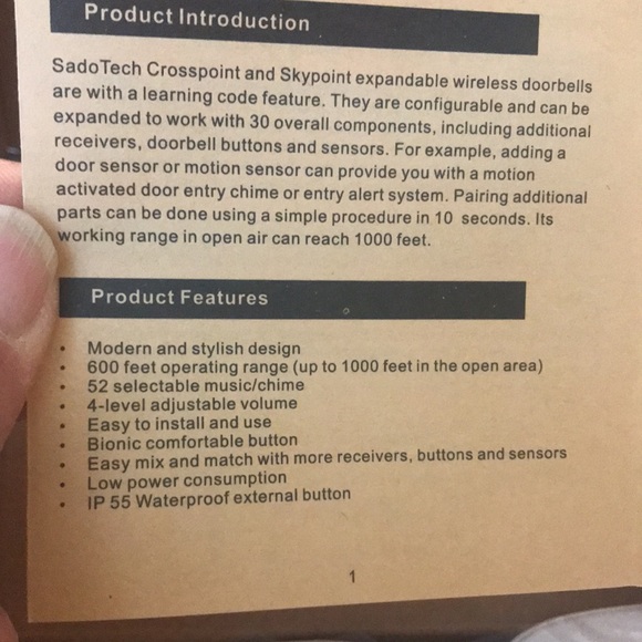 NIB Set/2 SadoTech Wireless Doorbells - Picture 8 of 8